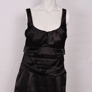 B Darlin Black Satin Dress Size 13/14